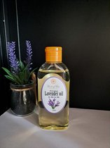 Garden of Eden - Pure organic Franse lavendel olie op basis van koudgeperste druivenpitolie 150ml voor huid en haar - druivenpit olie - body olie - massage olie - lavendelolie