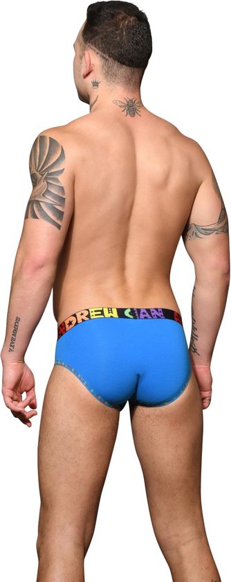 Andrew Christian Almost Naked Pride Cotton Brief Blauw Maat L Heren