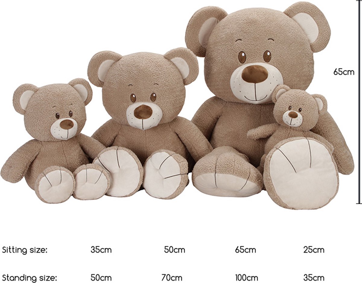 Tiamo Collection Knuffelbeer - zittend 65 cm - staand 100cm — afbeelding 4