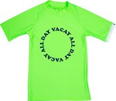 JUJA - UV-Zwemshirt met korte mouwen voor kinderen - High Visual - UPF50+ - Vacay all day - Neon lime - maat 110-116cm