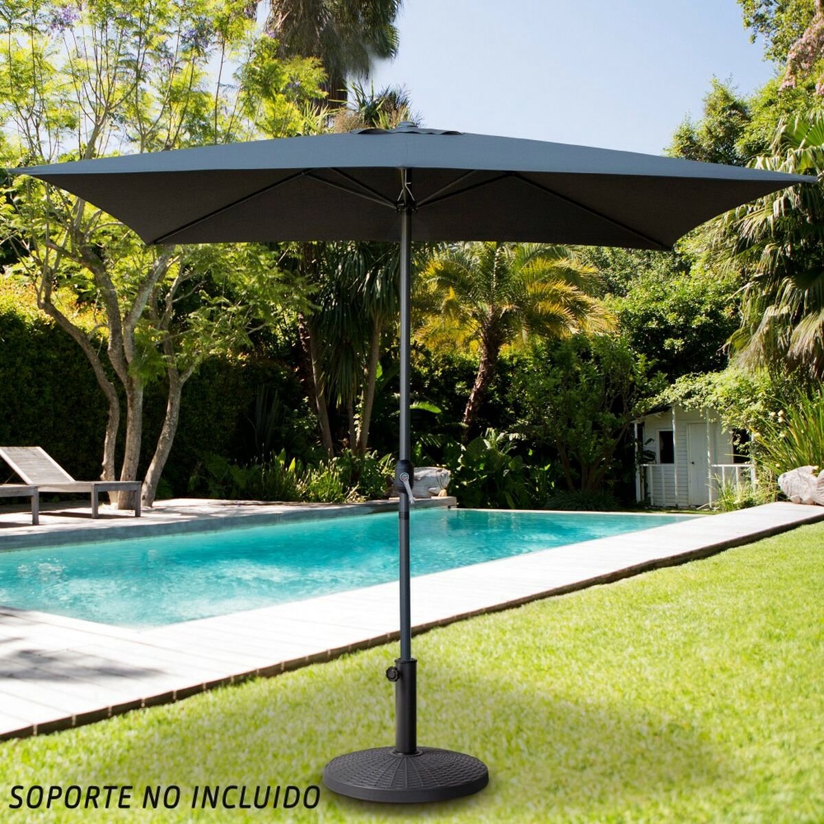 Parasoll Aktive 300 x 245 x 200 cm Antraciet Aluminium