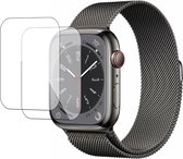 2x Geschikt voor Apple Watch 4/5/6/SE 44mm Screenprotector - Beschermglas Folie Geschikt voor Apple Watch 4/5/6/SE 44mm