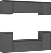 vidaXL - Tv-meubelen - 6 - st - massief - grenenhout - grijs