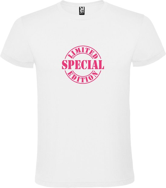 T-Shirt Wit avec Image « Special Limited Edition » Violet Fluo Taille XXXXL