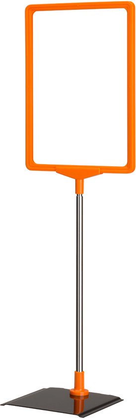 Displaysign Infostandaard DIN A4 (210 x 297 mm), affichestandaard van aluminium, infohouder voor liggend / staand formaat, presentatiestandaard