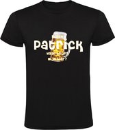 Ik ben Patrick, waar blijft mijn bier Heren T-shirt - cafe - kroeg - feest - festival - zuipen - drank - alcohol