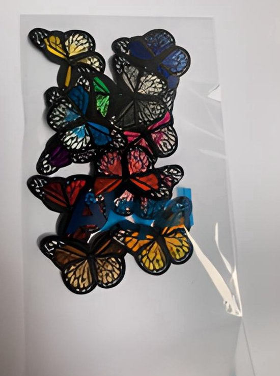 Emblème thermocollant 'Ensemble de patchs papillons (12)' - Tissu et application thermocollante - Patch papillon - 12 pièces - Patchwork - Emblème thermocollant Insectes - Patchs - Décoration pour vêtements - Joli cadeau