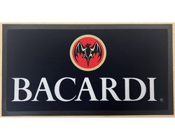 Bacardi Barmatje, Dripmat barmat, Bar matje, Bar mat, Barrunner antislip matje rubber -CAFE- THUISBAR-MANCAVE- KROEG- MAN CAVE