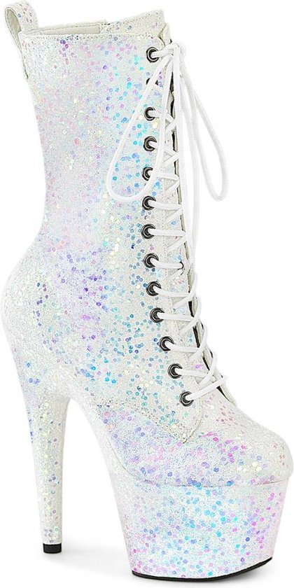 Pleaser - ADORE-1040-IG Platform Bottes femmes, Chaussures de pole dance - US 10 - 40 Chaussures - Wit/ Multicolore