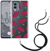 Cazy Hoesje met koord geschikt voor Nokia X30 Paraplu's