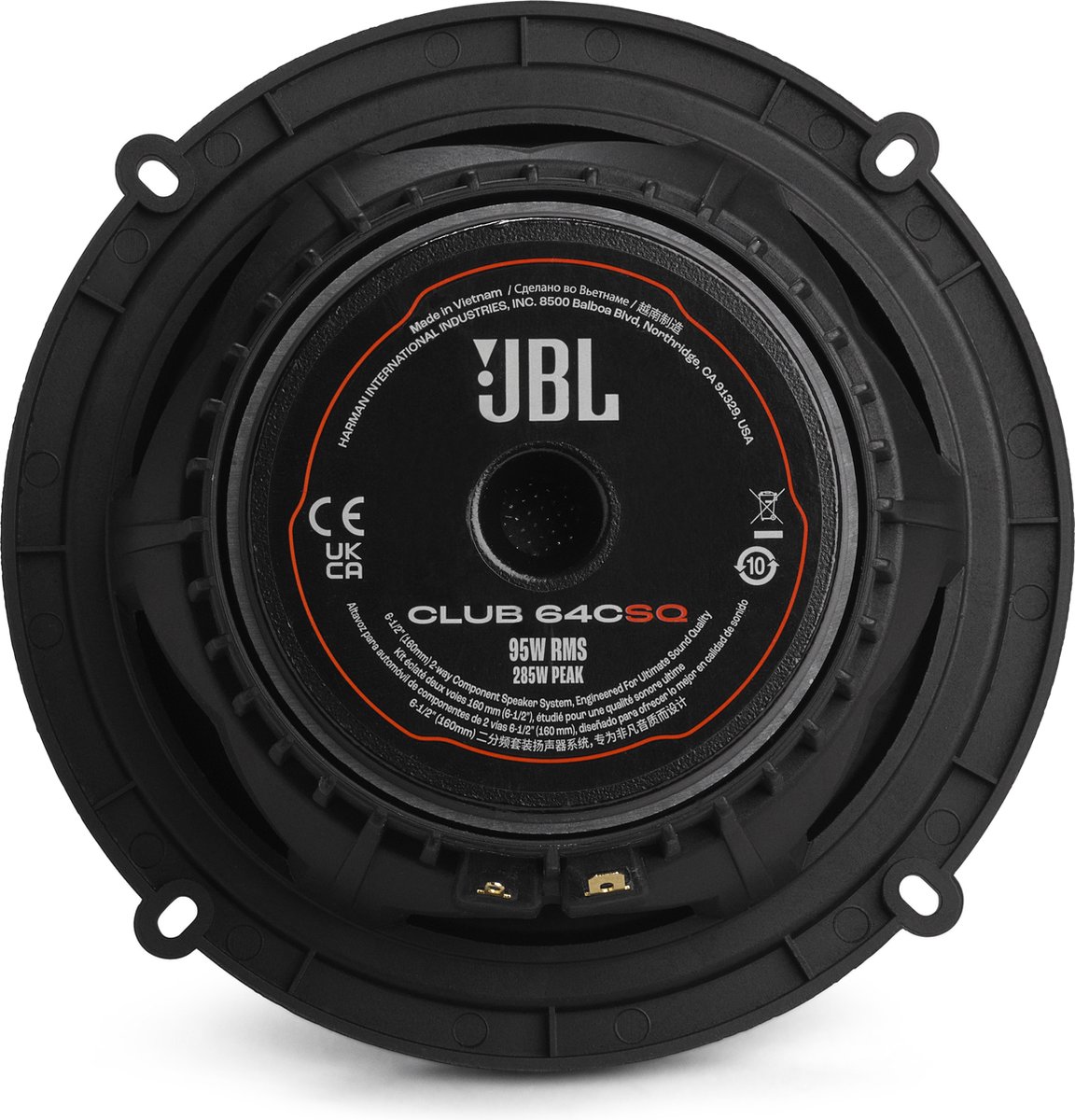 JBL Club 64CSQ - Autospeakers - 6,5” Inch (165 mm) 2-weg Coaxiale Composet - 285W piek / 95W RMS – foto 5