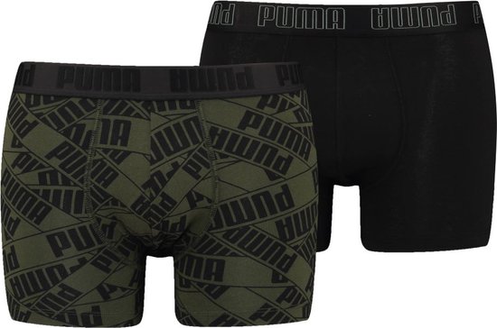 Puma Boxershorts Print 2-pack Forest Night / Black