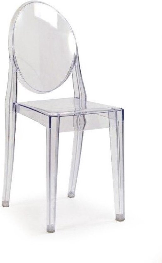 K89 kleurloze stoel, perfect voor een kaptafel, eetkamer, modern, Scandinavisch. Korting