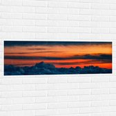 Muursticker - Wolken - Lucht - Kleuren - 120x40 cm Foto op Muursticker
