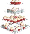 Acryl cupcake-displaystandaard, 4-tier vierkante cupcake-toren display, gebak, standaard, dessert, tree, toren voor bruiloft, verjaardagsfeest