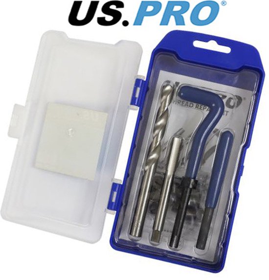 Helicoil schroefdraad reparatieset 15delig Metrisch fijn ISO M10 x 1.