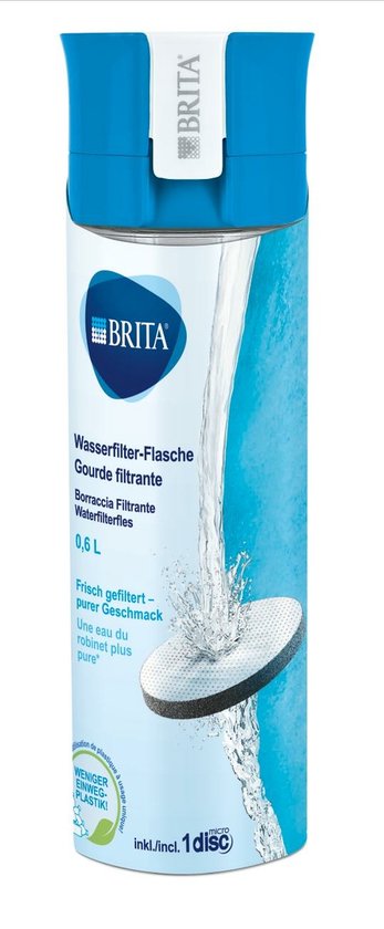 BRITA - Bouteille de filtre à eau - VITAL - 0- Blauw + Pack de 3