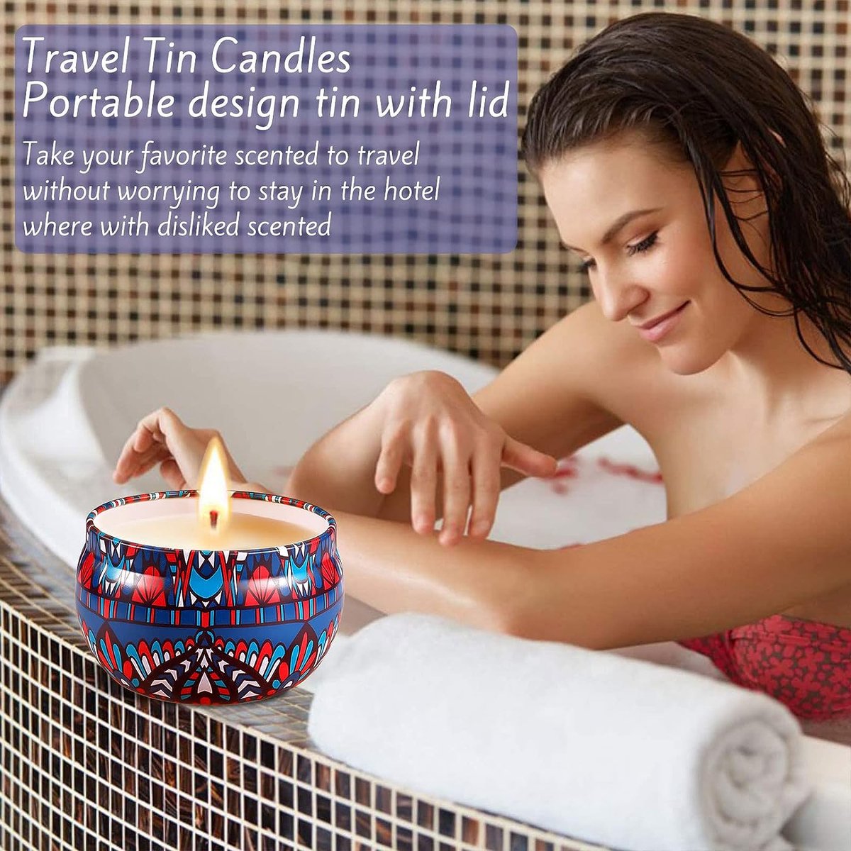 Geurkaarsen, Cadeauset Voor Vrouwen, 9 Stuks, Geurkaarsen Met Deksel 100 Sojawas Aanhoudende Draagbare Tinnen Kaarsen Cadeau Stressvermindering Verjaardag Moederdag Kerstmis Familie 661507509