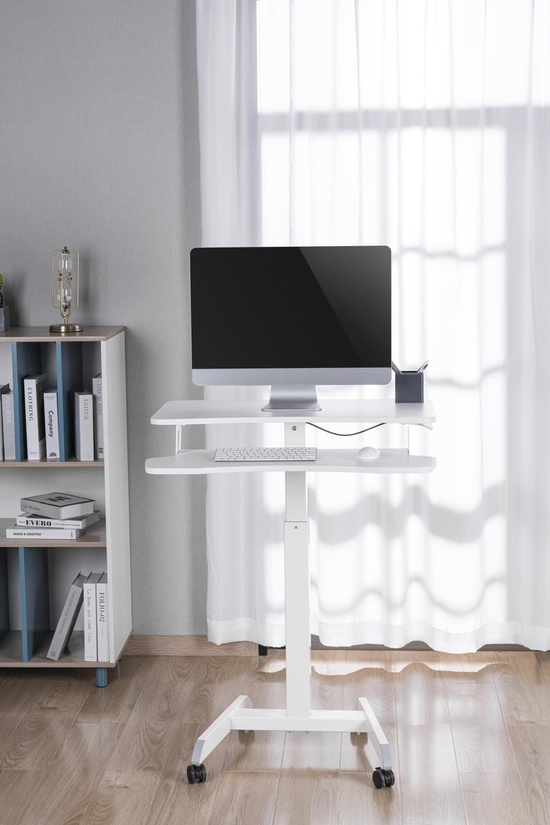 Bureau zit sta laptoptafel - verrijdbaar - hoogte verstelbaar thumbnail 6