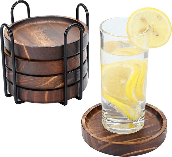 Houten onderzetters set/4 – De Houten Kruik