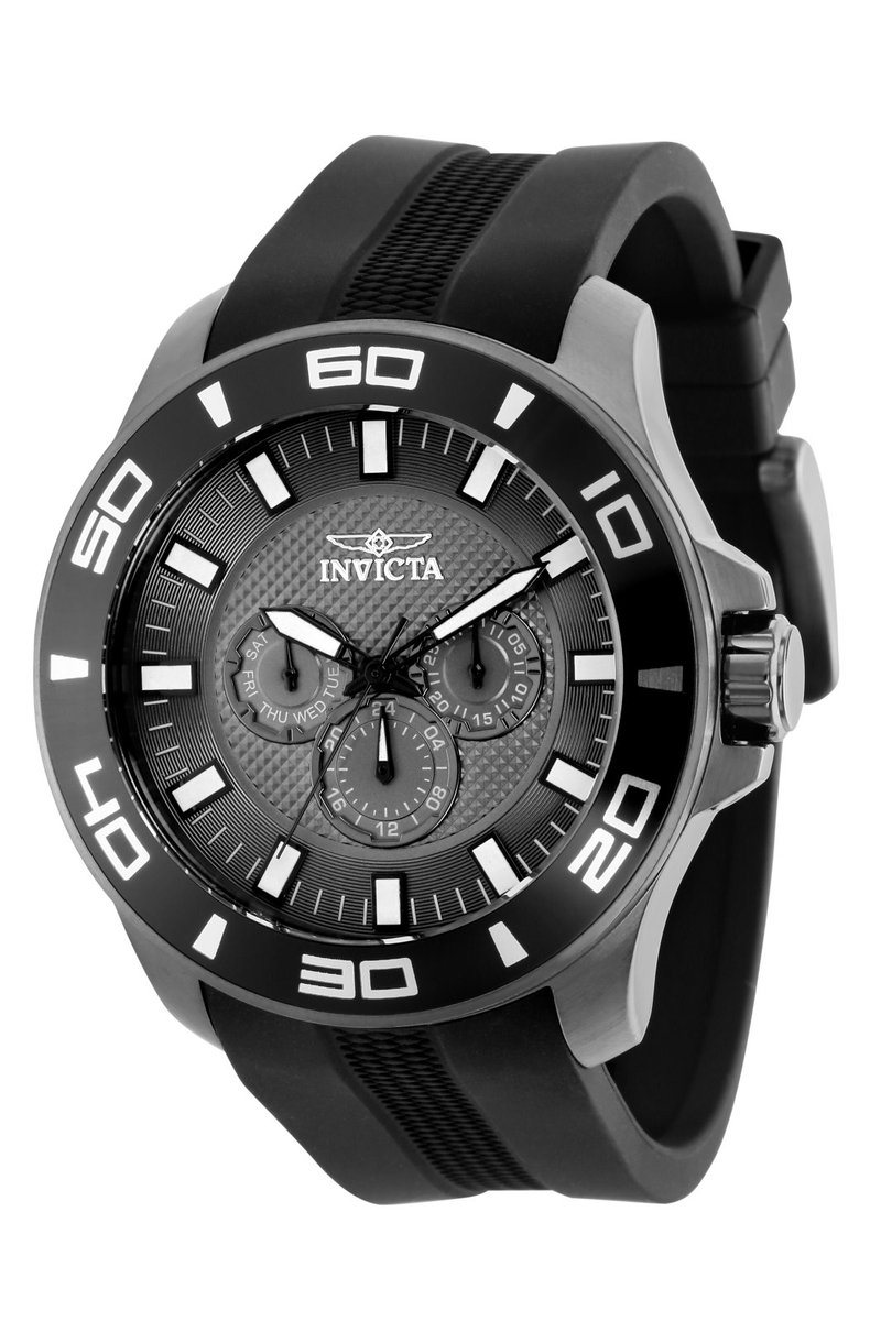 Invicta Pro Diver 30112 Heren Horloge - Waterdicht - Analoog - Quartz Uurwerk - Roestvrij Staal met grijze Wijzerplaat - 50mm