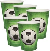 Gobelets jetables Santex party - football - 50x pièces - 270 ml - vert - karton