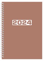 MGP Agenda - Bureau agenda 2024 - NL - FSC - A5 - Ringband - 7d/2p - Roest - Harde kaft