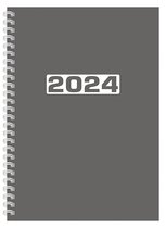 MGP Agenda - Bureau agenda 2024 - NL - FSC - A5 - Ringband - 7d/2p - Antraciet - Harde kaft