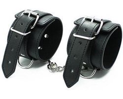 FETISH ARTS - BLACK HANDCUFFS WITH BUCKLE