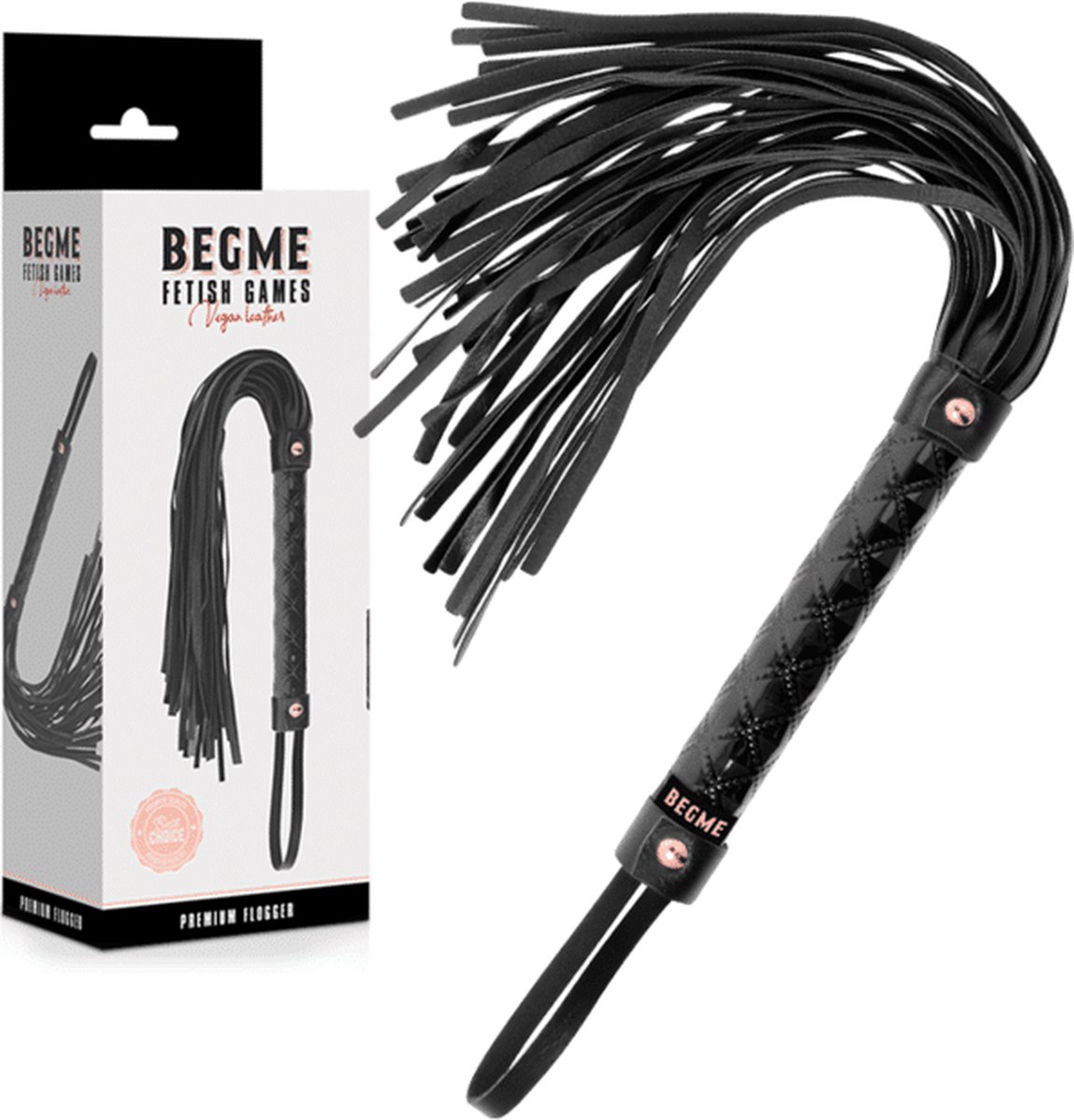 Goedkoopste BEGME BLACK EDITION | Begme Black Edition Vegan Leather Flogger