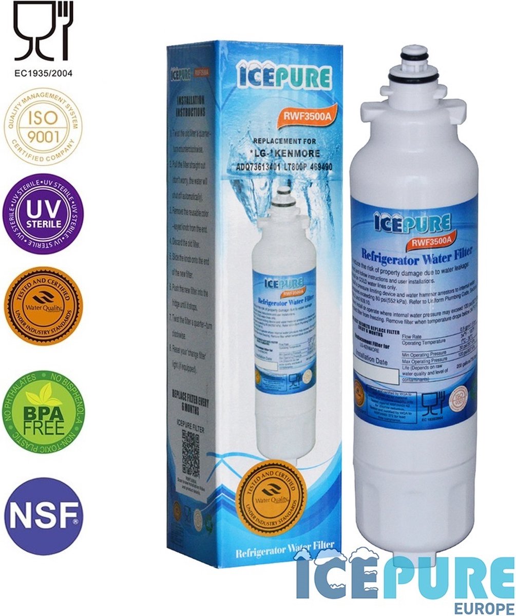 Waterfilter voor LG ADQ73613401 LT800P