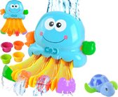 Badspeelgoed - Badspeeltjes - Speelgoed Bad - Baby cadeau - Peuter cadeau - Baby, Peuter, Kleuter - 0, 1, 2, 3, 4, 5 Jaar - Octopus met Waterglijbaan - Opwindbare Schildpad - Waterspeelgoed - Bewegend Speelgoed