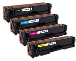 Multipack Geschikt voor HP 410A / CF410A / 410 | 4 kleuren Geschikt voor HP Color LaserJet Pro M452DN - M452NW - M470 - MFP M377DW - M477FDN - M477FDW - M477FNW - Toners - cartridges - cartridge