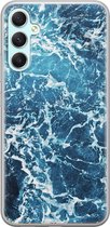 Leuke Telefoonhoesjes - Hoesje geschikt voor Samsung Galaxy A34 - Oceaan - Soft case - TPU - Natuur - Blauw