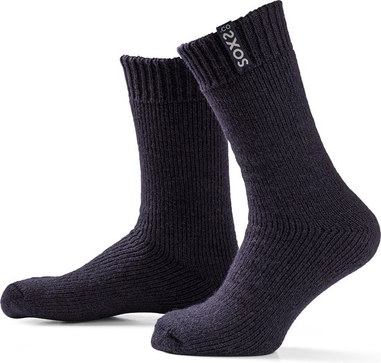 SOXS® Wollen sokken | SOX3540 | Donkerblauw | Kuithoogte | Maat 37-41 | Twilight blue label