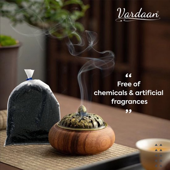 Grains Encens noirs - Grains Encens liturgiques - Aromatique - Résines 100% naturelles - Grains Encens Vardaan - Contient des extraits de plantes - 200 grammes