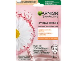 Garnier SkinActive Verzachtend en Hydraterend Tissue Masker met Kamille en Hyaluronzuur - 1 stuk