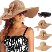 Chapeau de Soleil Femme - Chapeau d'été - Chapeau de Paille UV - Chapeau de Plage - Chapeau pour Adultes