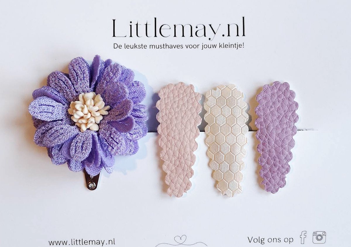 Haarclips | Littlemay.nl | Haarset Lilly | Haaraccessoires | Handgemaakt | 4cm