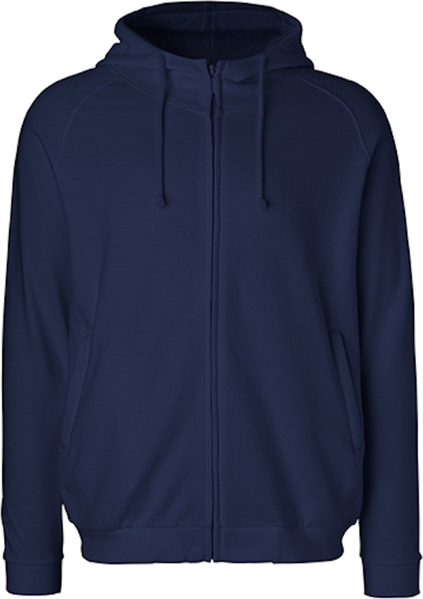 Unisex Hoodie met capuchon en rits XXL Blauw
