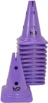MDsport - Multifunctionele afbakenkegel paars - 30 cm - Set van 12 - Multifunctionele pion - Pion