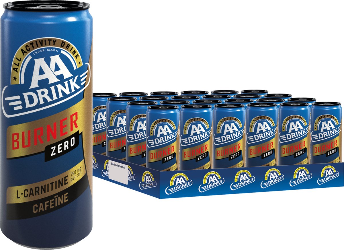 AA Drink Burner Zero 0,25ltr (24 blikjes, incl. statiegeld & verzendkosten)