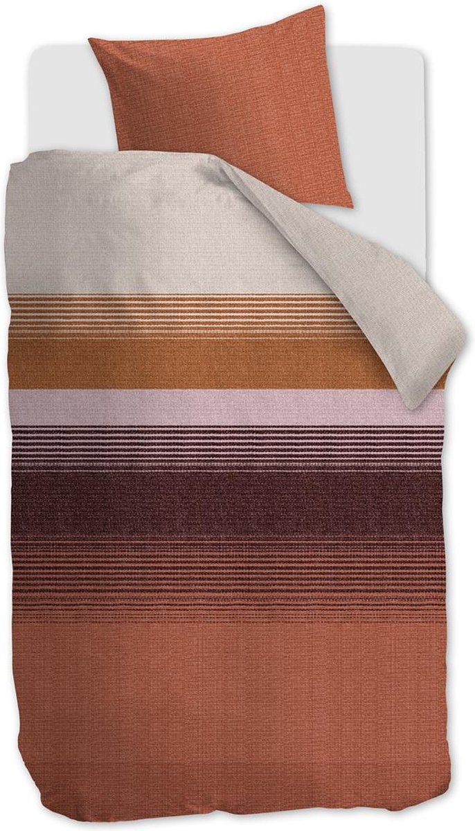 Beddinghouse Bruno dekbedovertrek - Eenpersoons - 140x200/220 - Steenrood