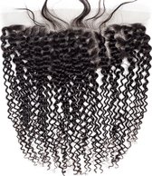Indian Hair frontal closure 13x4 kinky curly 14 inch HD