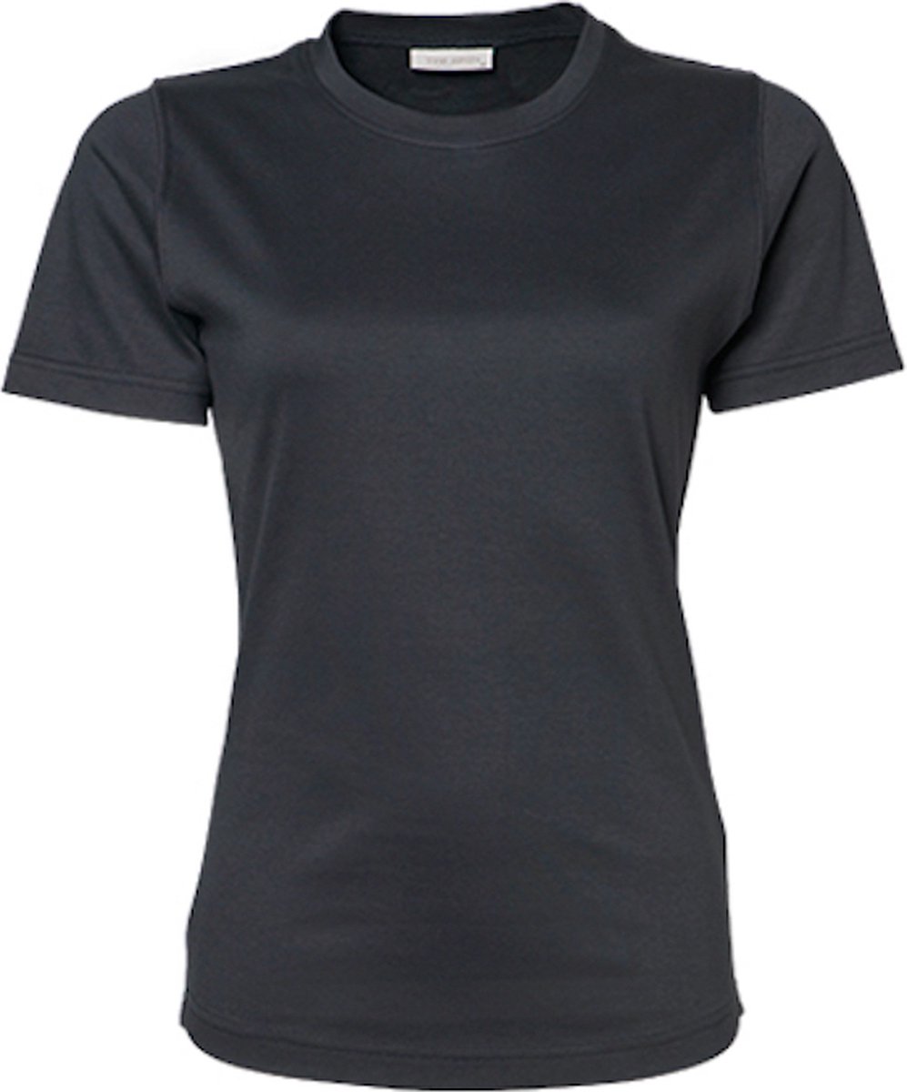 Tee Jays - Dames Interlock T-shirt - Dark Grey (Solid) maat S