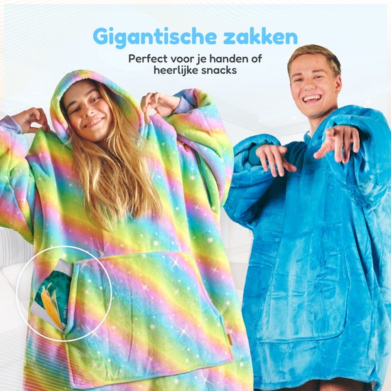 SKYSHU Cute Cat Wearable Blanket Hoodie for Kids