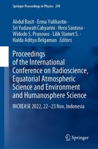 Springer Proceedings in Physics 290 - Proceedings of the International Conference on Radioscience, Equatorial Atmospheric Science and Environment and Humanosphere Science