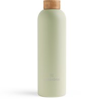 Bouteille isotherme waterdrop® - 1 l - Acier inoxydable - Olive pastel Mat