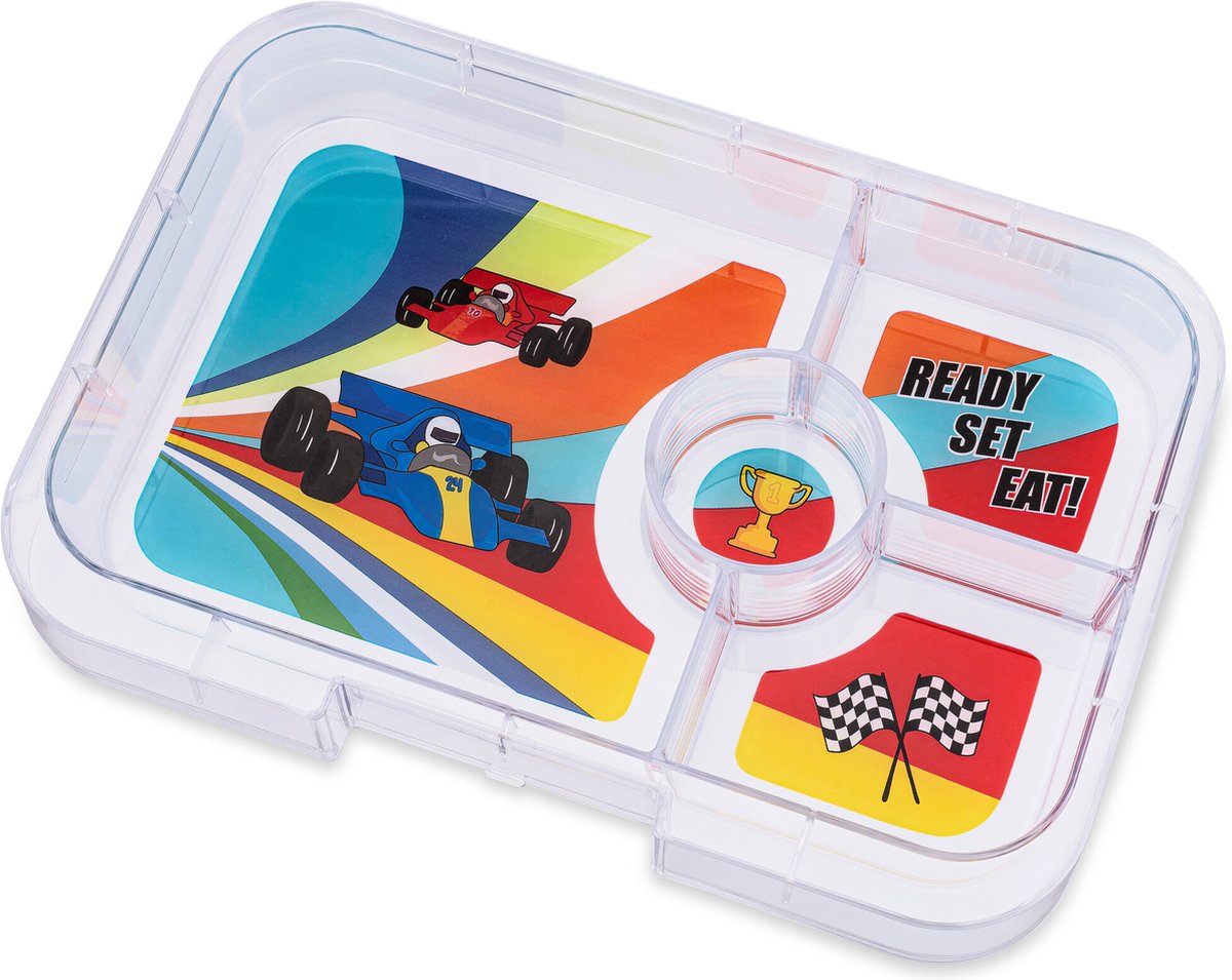 Yumbox Tapas XL extra tray - 4 vakken - Race Cars
