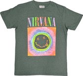 Nirvana - Happy Face Glow Box Heren T-shirt - 2XL - Groen